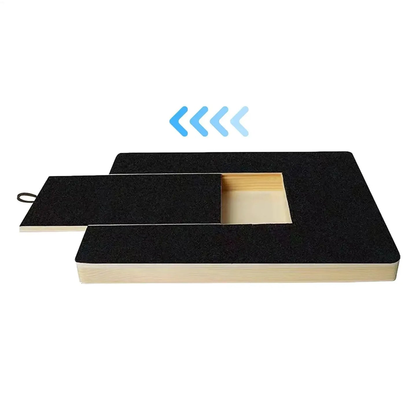 Wooden Dog Scratching Board Pull-Out Wear-Resistant Dog Nail File Pad Non-Shedding Pet Scratch Pad with Snack Box for Puppy Paw