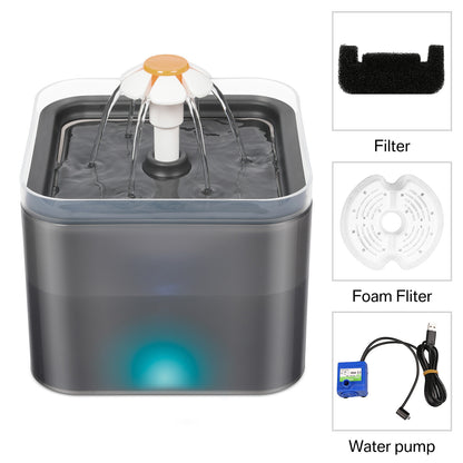 2L Cat Water Fountain Drinking Automatic Pet Dispenser Activated Carbon Filter