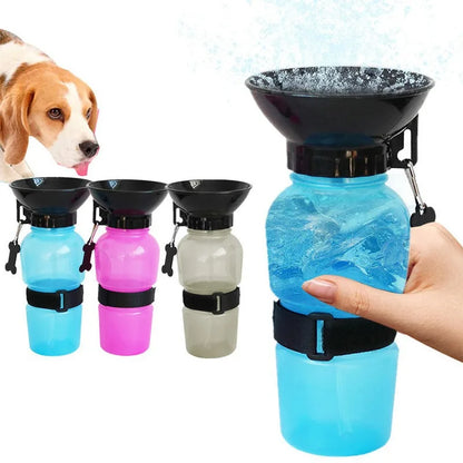 Water Bottle Convenient Outdoor Portable Extrusion Large Travel Water Cup Water Feeder Bowl for Dog Cat 500Ml Pet Dog Drinking