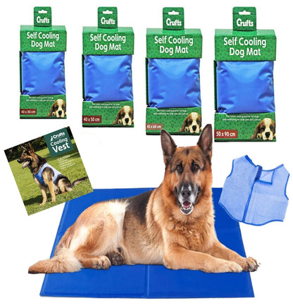 CRUFTS Pets Cooling Gel Mat Sizes for Dogs Cats Summer Pet Cooler Vests Collar
