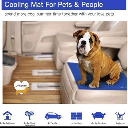 Lauva Dogs Pets Cooling Mat Large 90X50Cm, Pet Cool Self-Refreshin