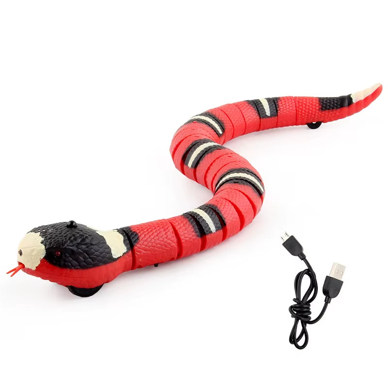 Pet Cat Toys Interactive Smart Sensing Snake Teasetoys Automatic Sensing Intelligent Obstacle Avoidance Indoor Play Cat Supplies