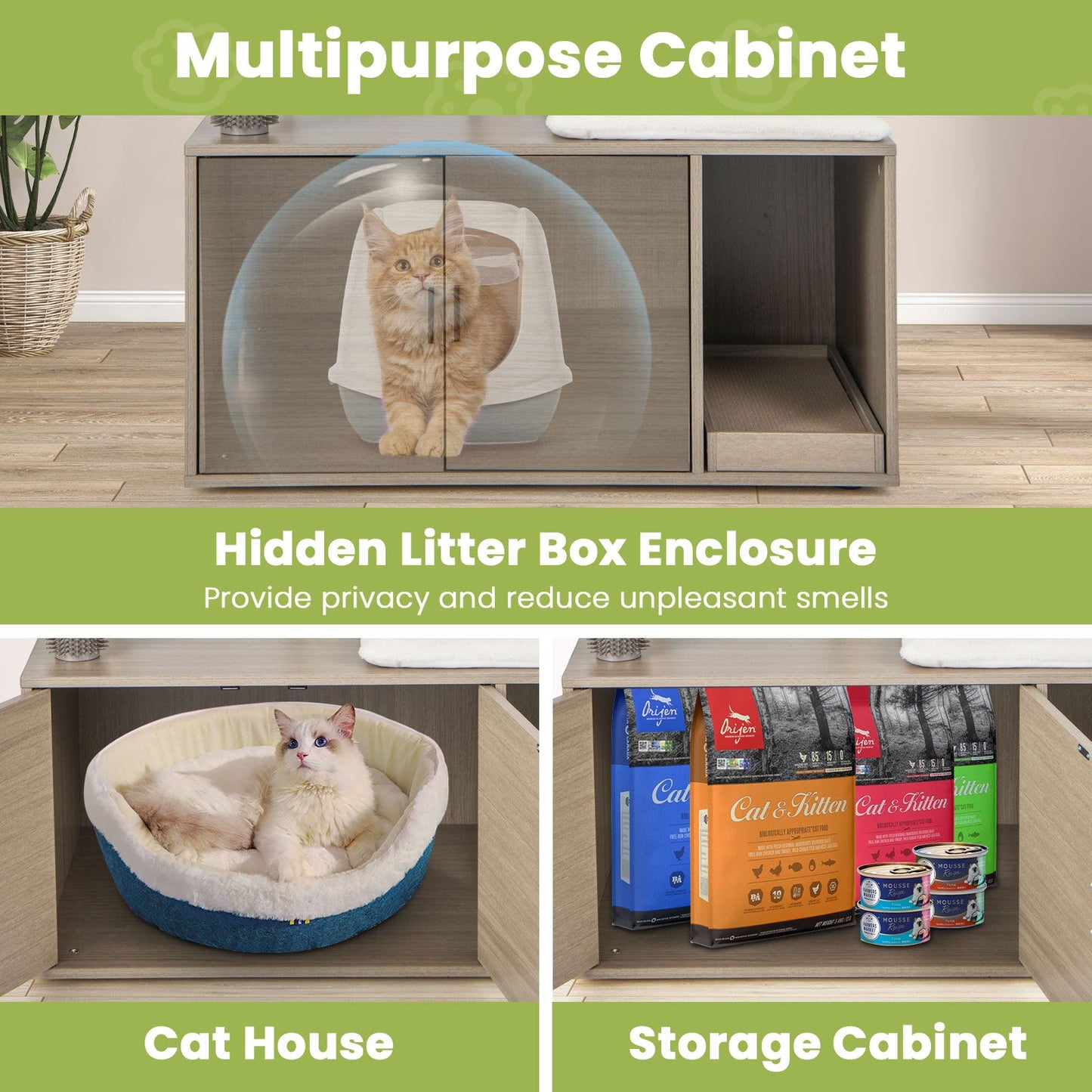 Cat Tree with Litter Box Enclosure