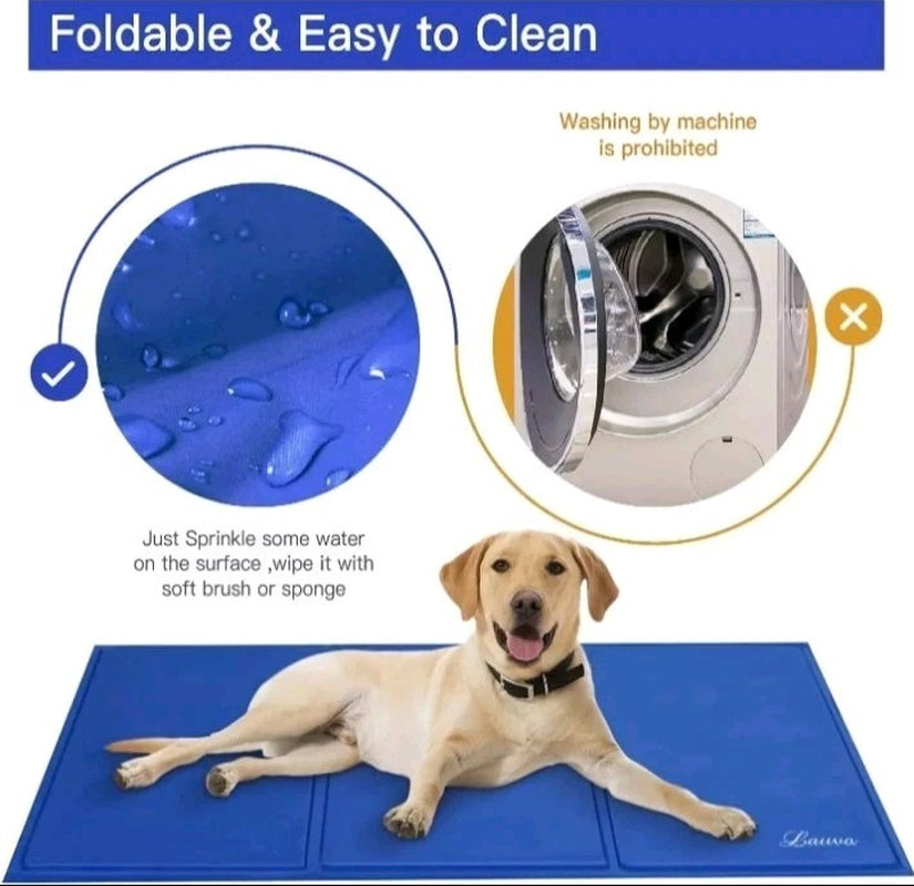 Lauva Dogs Pets Cooling Mat Large 90X50Cm, Pet Cool Self-Refreshin