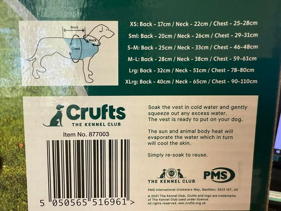 CRUFTS Pets Cooling Gel Mat Sizes for Dogs Cats Summer Pet Cooler Vests Collar