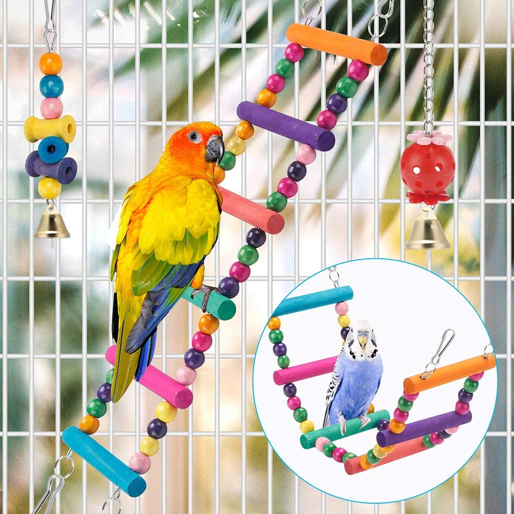 鸟长尾小鹦鹉玩具,摆动悬挂站立咀嚼玩具吊床攀登梯鸟笼彩色玩具适合小矮人、长尾鹦鹉、锥体、鹦鹉、米纳、爱鸟、翅膀 鸟长尾小鹦鹉玩具,摆动悬挂站立咀嚼玩具吊床攀登梯鸟笼彩色玩具适合小矮人、长尾鹦鹉、锥体、鹦鹉、米纳、爱鸟、翅膀
