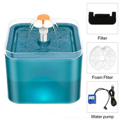 2L Cat Water Fountain Drinking Automatic Pet Dispenser Activated Carbon Filter