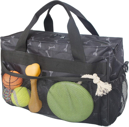 Dog Travel Bag, Pet Luggage Suitcase Weekend Tote Carrier with Collapsible Bowl, Pet Luggage Suitcase Weekend Tote Carrier with Collapsible Bowl (Black)