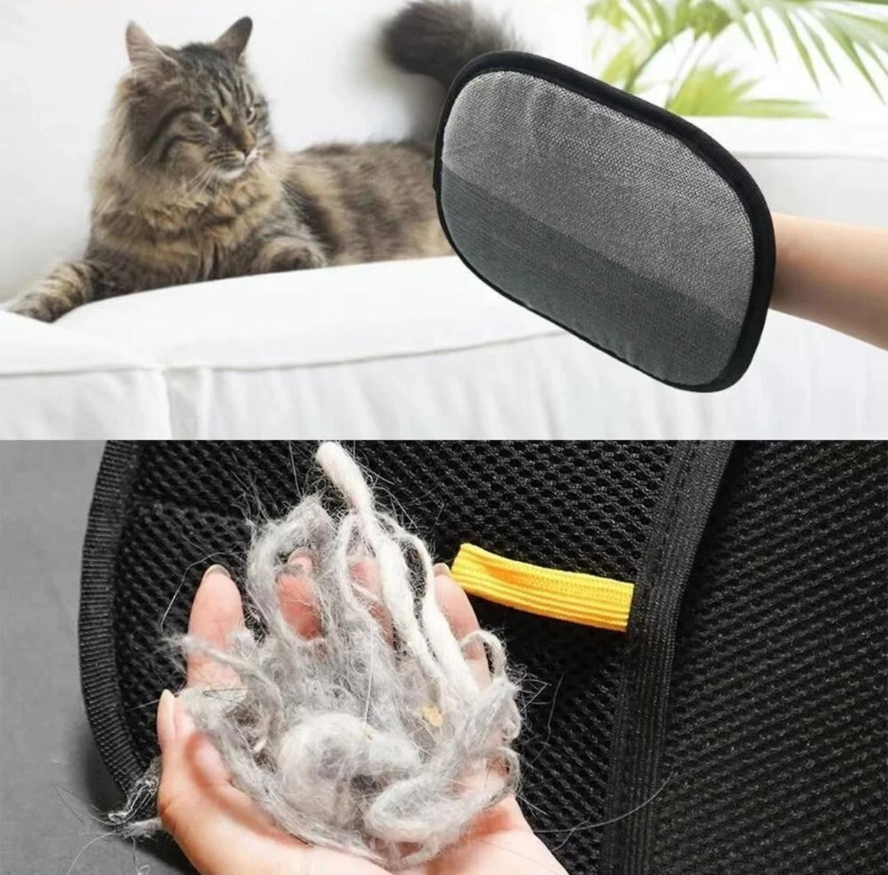 Electrostatic Pet Hair Removal Gloves Brush, Double-Sided Pet Grooming Glove UK