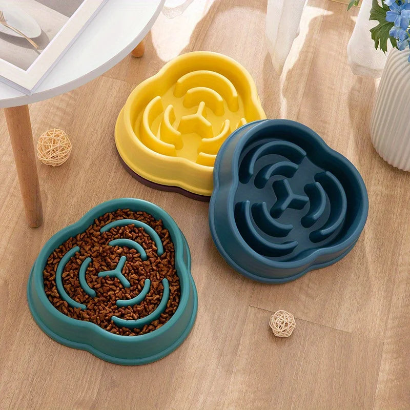 1PC Pet Slow Food Bowl anti Choking Dog Bowl Dog Bowl anti Overturning Pet Food Supplies and Feeding Device