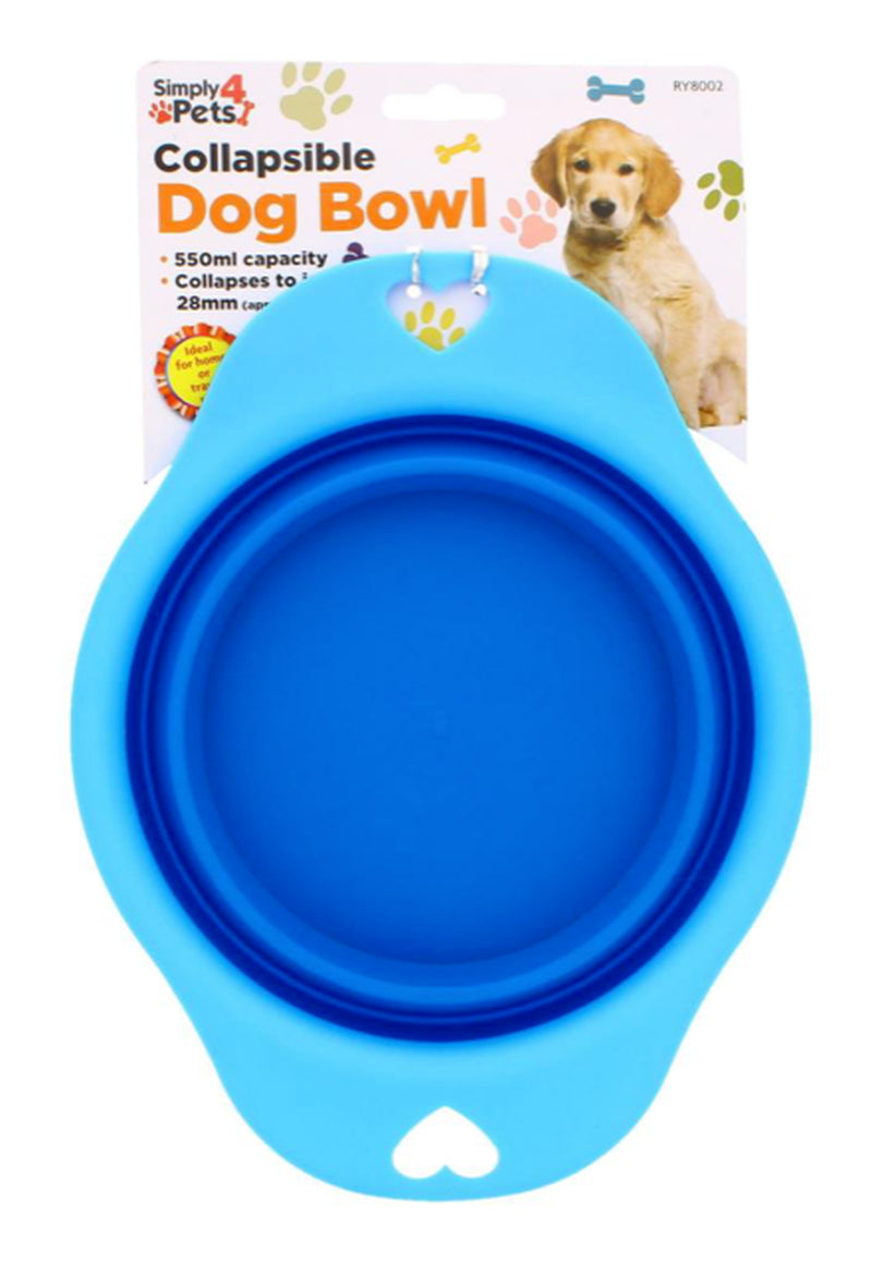 2X PET COLLAPSIBLE DOG CAT BOWL Food Water Feeding Silicone Portable Travel Dish
