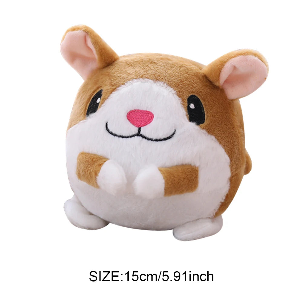 Electronic Pet Dog Toy Plush Doll Ball Talking Pet Bouncing Jump Ball Active Moving Pet Plush Toy Bite Resistant Interactive Toy