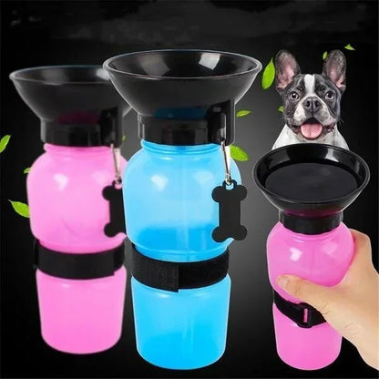 Water Bottle Convenient Outdoor Portable Extrusion Large Travel Water Cup Water Feeder Bowl for Dog Cat 500Ml Pet Dog Drinking
