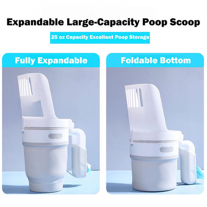 Upgrade Widen Cat Litter Shovel Scoop with Refill Bags Large Cat Litter Box Self Cleaning Cat Waste Bin System Pet Supplies Pet Products