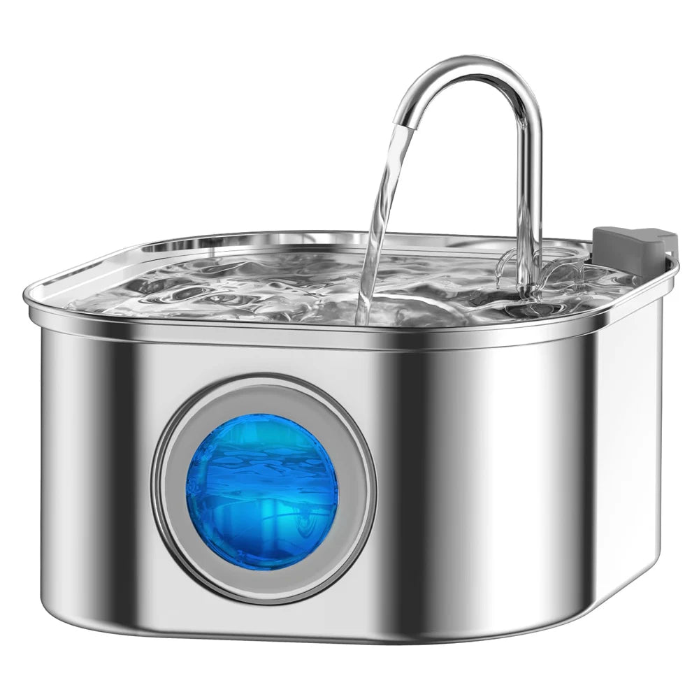 3L Stainless Steel Cat Water Fountain Automatic Cat Drinker Drinking Fountain for Cats Dogs Pet Water Dispenser Accessories