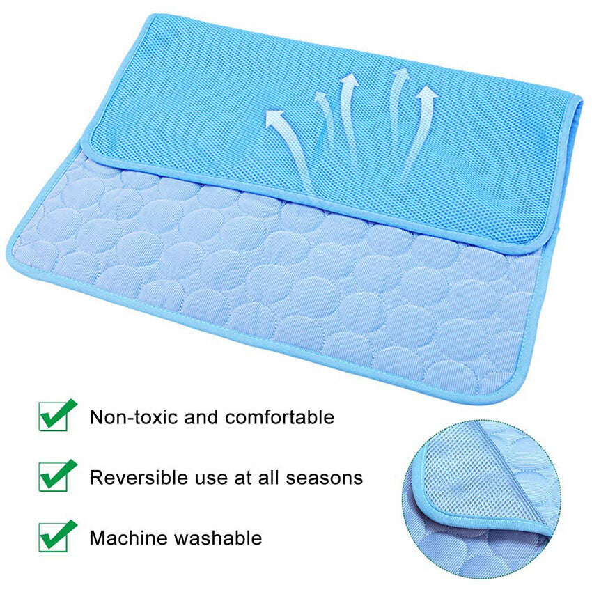 Large Pet Self Cooling Mat Cool Mat for Dogs Cats Pad Bed Mattress Heat Relief