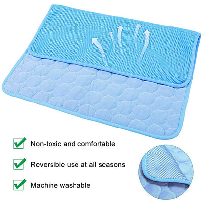 Large Pet Self Cooling Mat Cool Mat for Dogs Cats Pad Bed Mattress Heat Relief