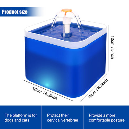 2L Cat Water Fountain Drinking Automatic Pet Dispenser Activated Carbon Filter