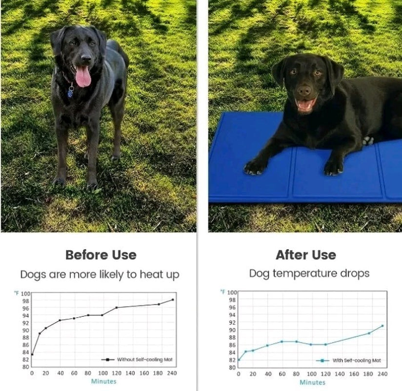 Lauva Dogs Pets Cooling Mat Large 90X50Cm, Pet Cool Self-Refreshin