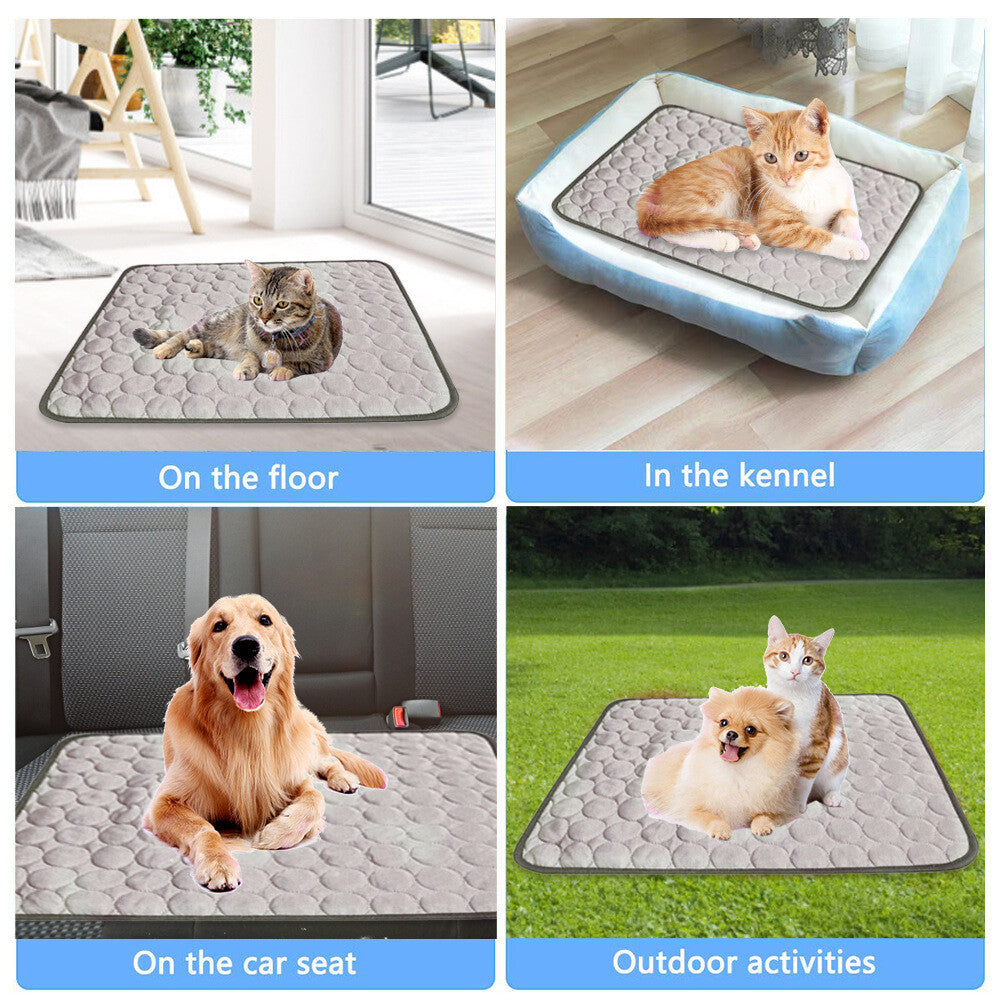 Large Pet Self Cooling Mat Cool Mat for Dogs Cats Pad Bed Mattress Heat Relief