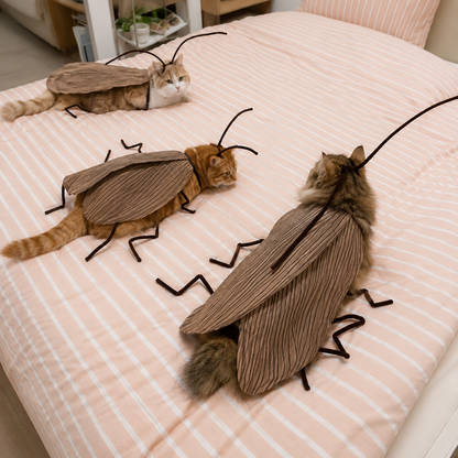 Cockroach Cat Costume with Wings
