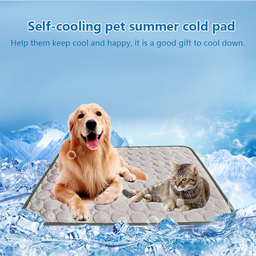 Large Pet Self Cooling Mat Cool Mat for Dogs Cats Pad Bed Mattress Heat Relief