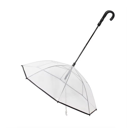 2023 New Pet Umbrella Leash Rainproof Snowproof Dog Umbrella Leash for Small Dogs Steerable Adjustable Doggy Outdoor Umbrella