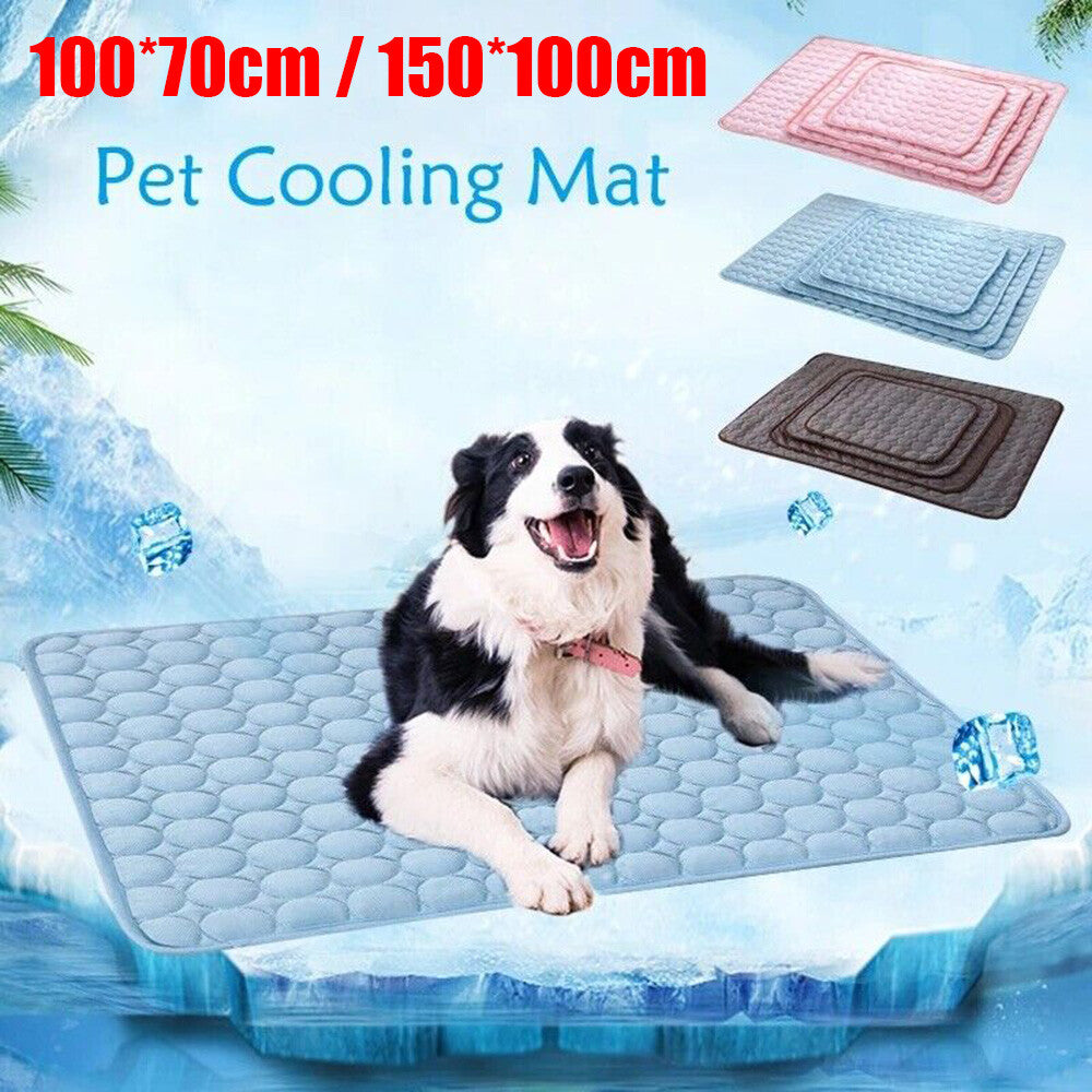 Large Pet Self Cooling Mat Cool Mat for Dogs Cats Pad Bed Mattress Heat Relief