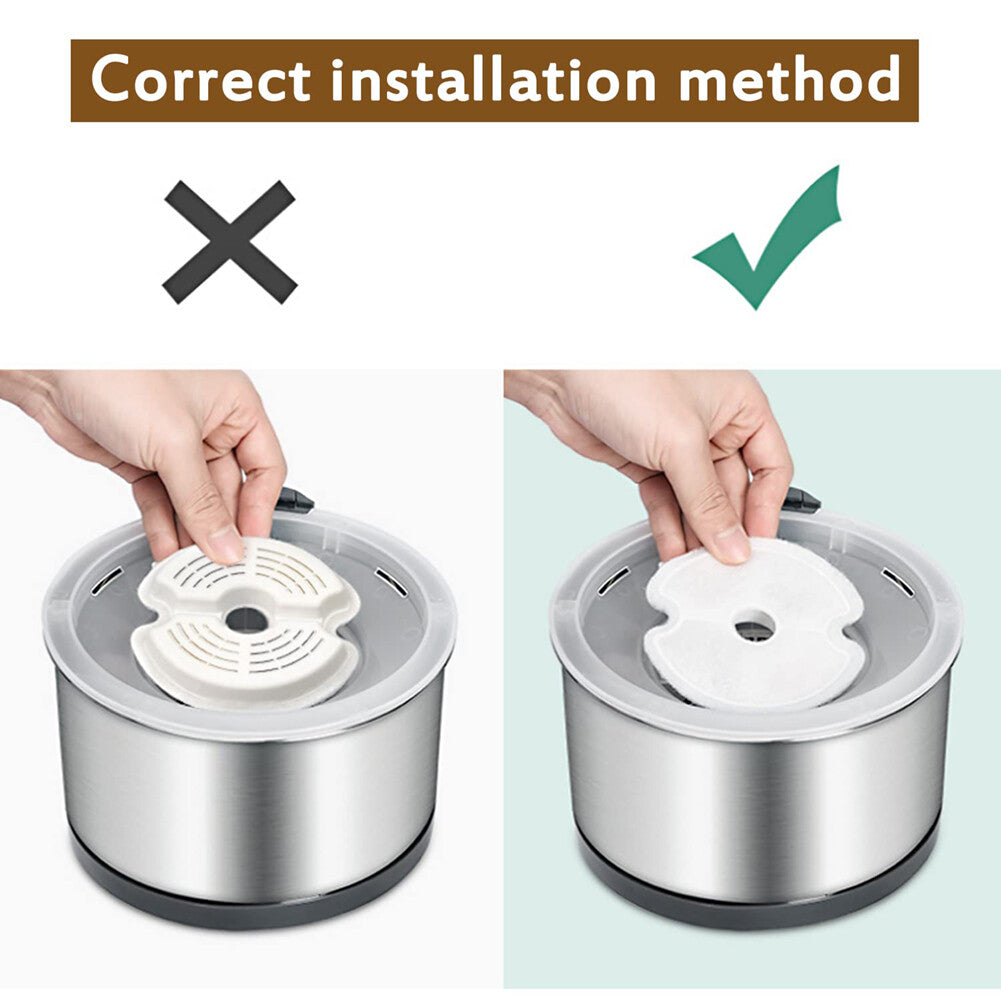 2L Cat Water Fountain Drinking Automatic Pet Dispenser Activated Carbon Filter