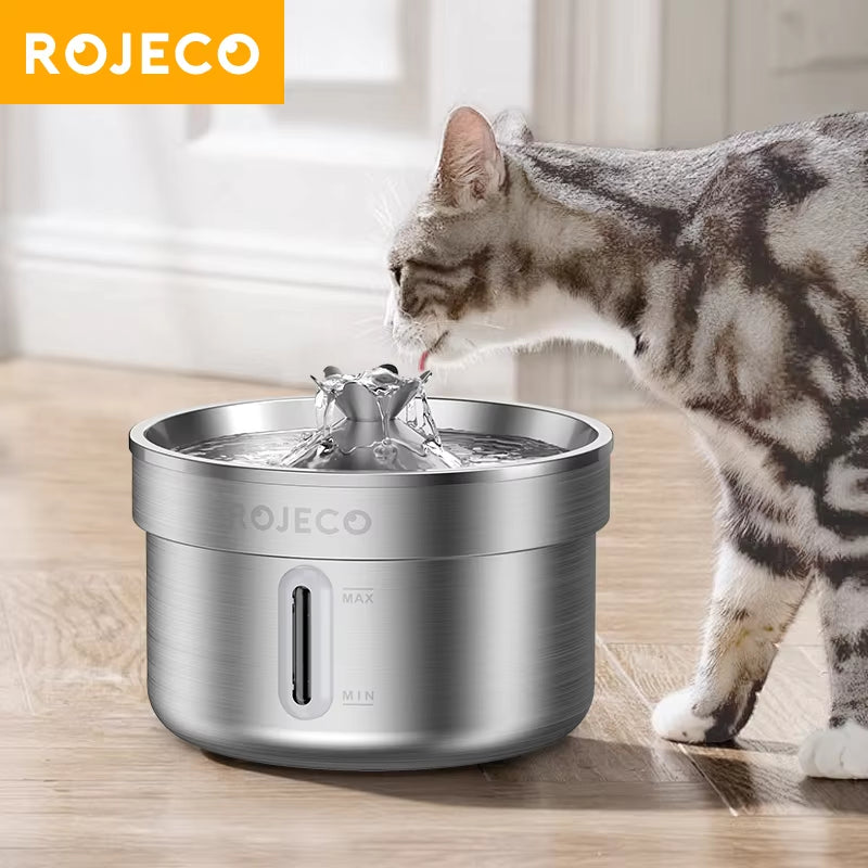 Stainless Steel Pet Drinking Fountain Automatic Cat Water Fountain Smart Pet Water Dispenser for Dog Cat Drinking Supply