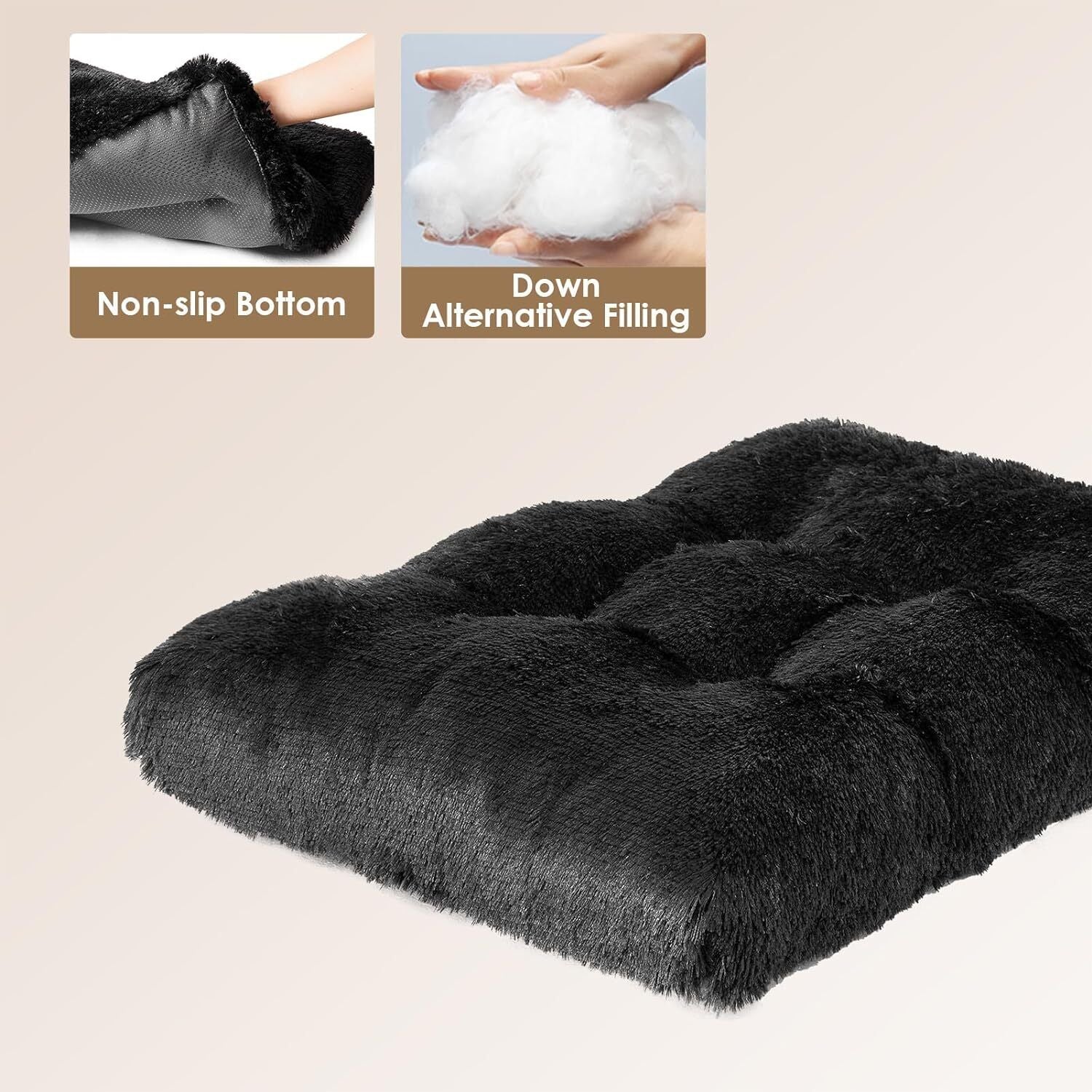 Dog Bed Soft Pet Cushion Large Dog Crate Puppy Cat Mattress Washable Pad Mat Xl