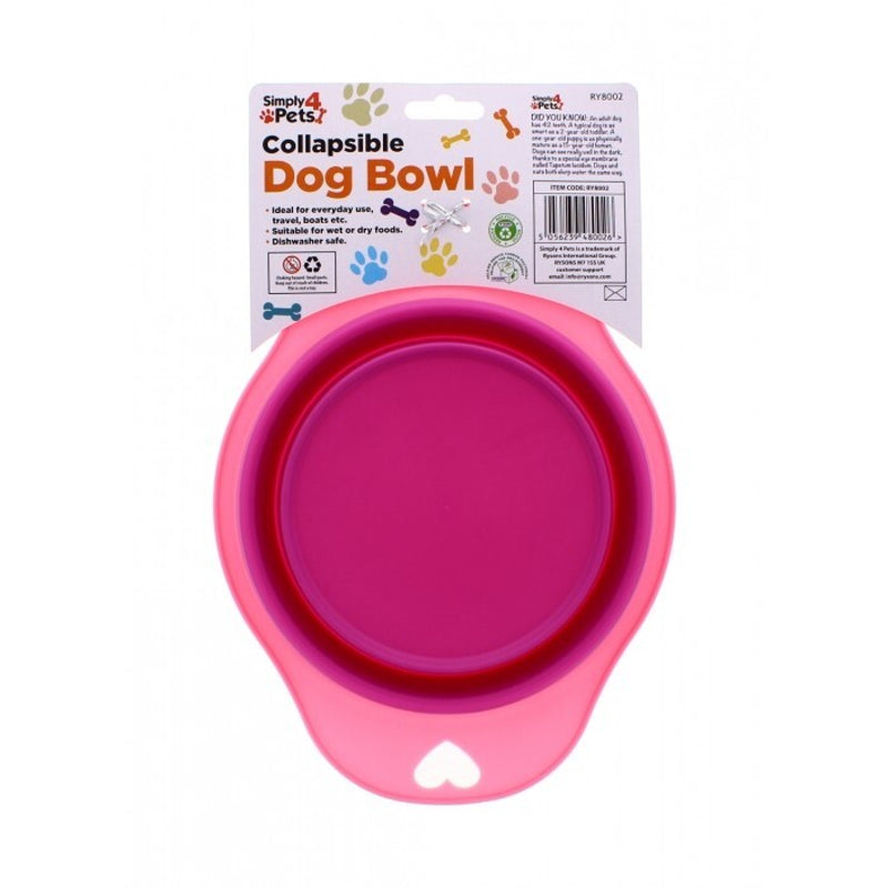2X PET COLLAPSIBLE DOG CAT BOWL Food Water Feeding Silicone Portable Travel Dish