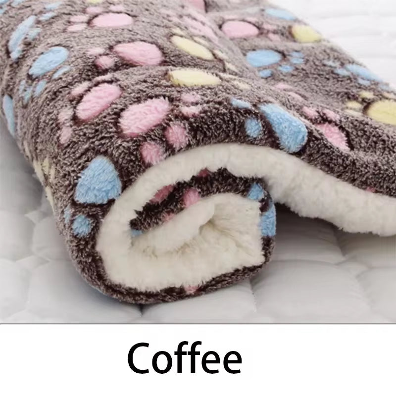 Flannel Pet Sleeping Mat Dog Bed Cat Litter Puppy Bed Dog Sofa Lovely Mattress Cushion for Small Large Dog Blanket for Winter