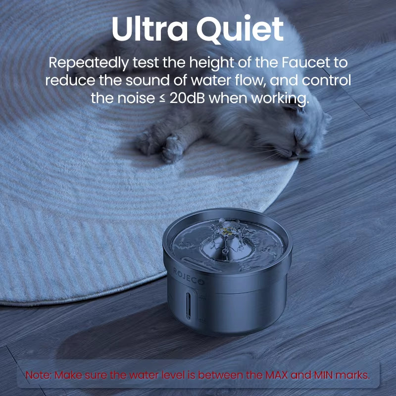 Stainless Steel Pet Drinking Fountain Automatic Cat Water Fountain Smart Pet Water Dispenser for Dog Cat Drinking Supply