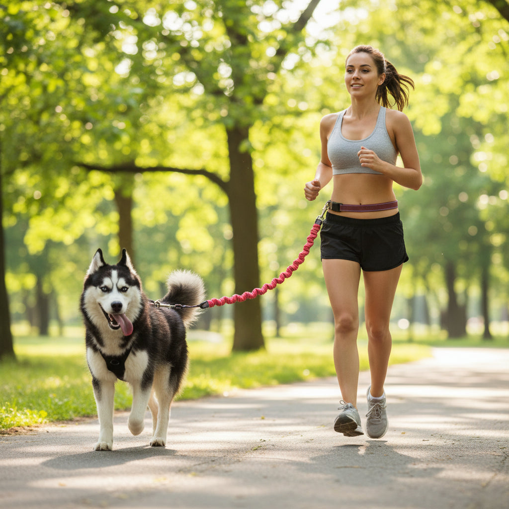 Hands-Free Dog Leash Running Belt