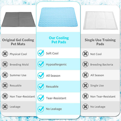 Large Pet Self Cooling Mat Cool Mat for Dogs Cats Pad Bed Mattress Heat Relief