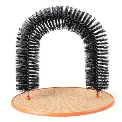 Friction Toy Cat Interactive Scratching Arch Pet Brush Care Belt Massage Removable Grooming with Scratching Pad Toy for Cats Toy