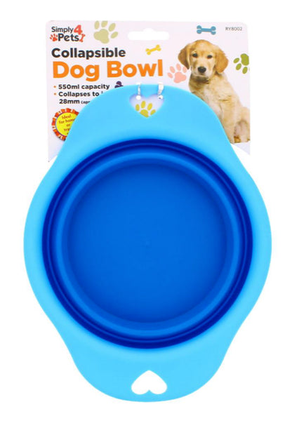 2X PET COLLAPSIBLE DOG CAT BOWL Food Water Feeding Silicone Portable Travel Dish