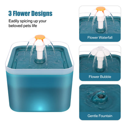 2L Cat Water Fountain Drinking Automatic Pet Dispenser Activated Carbon Filter