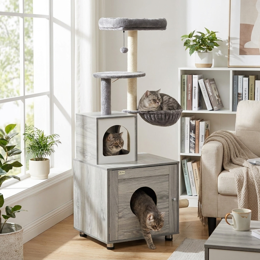 Cat Litter Box Furniture Enclosure