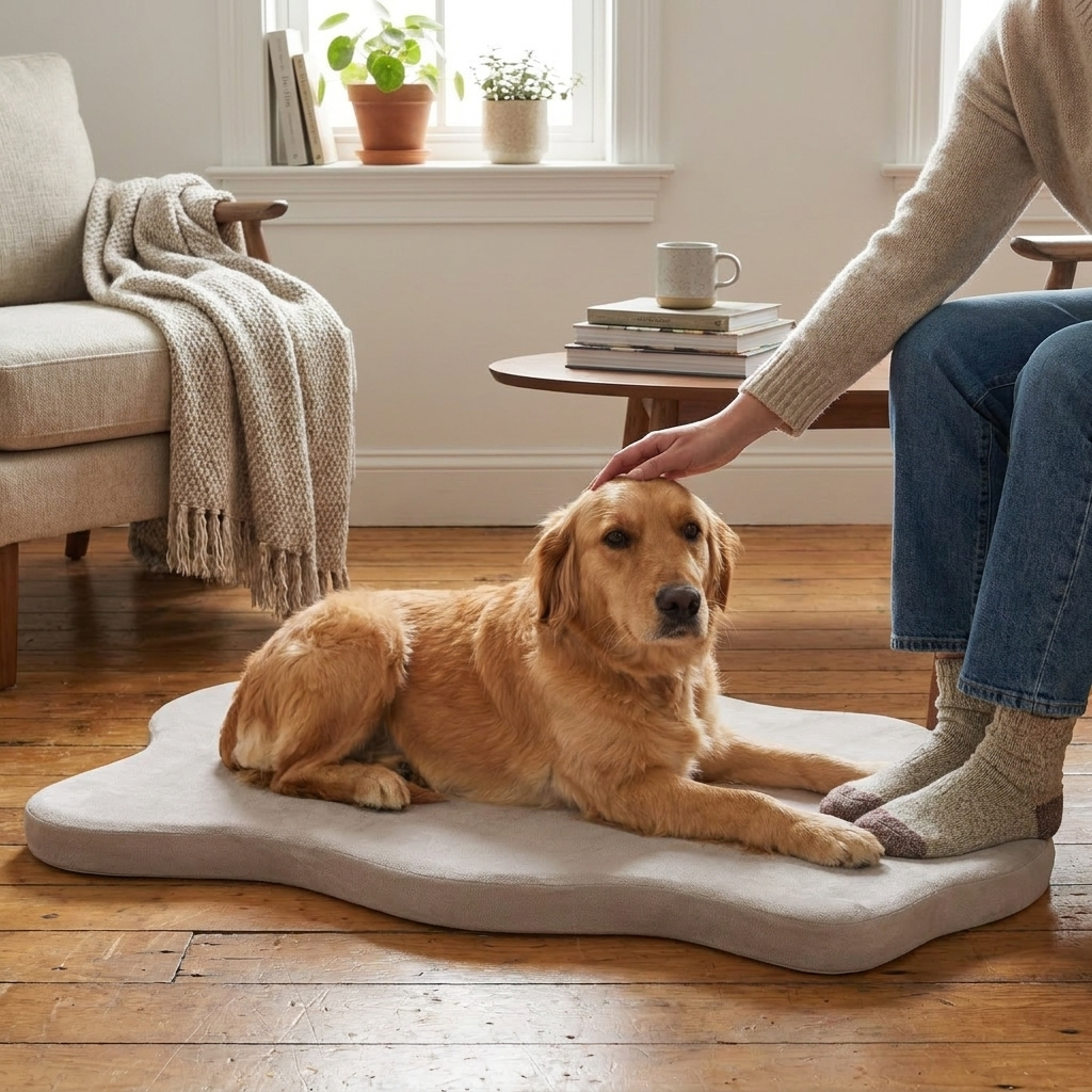 Large Dog Bed with Memory Foam Support