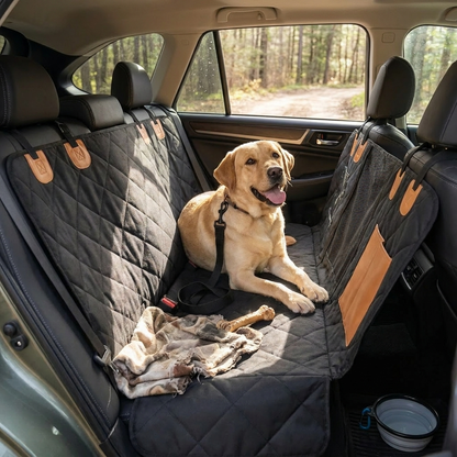Waterproof Dog Car Seat Cover with Mesh Windows