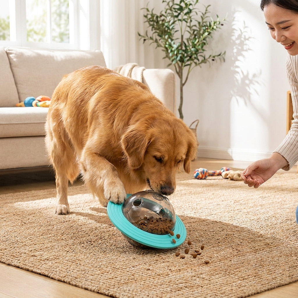 Pet Treat Dispenser Ball Puzzle Toy