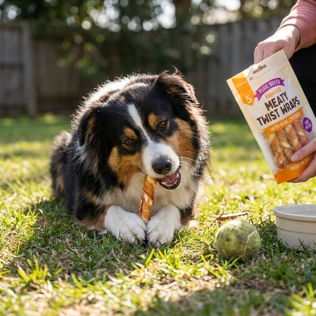 Dog Chews Treats Rawhide Twists Wrapped in Chicken