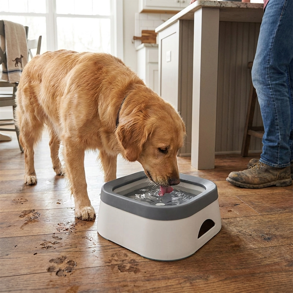 Anti-Splash Water Bowl for Dogs 1L