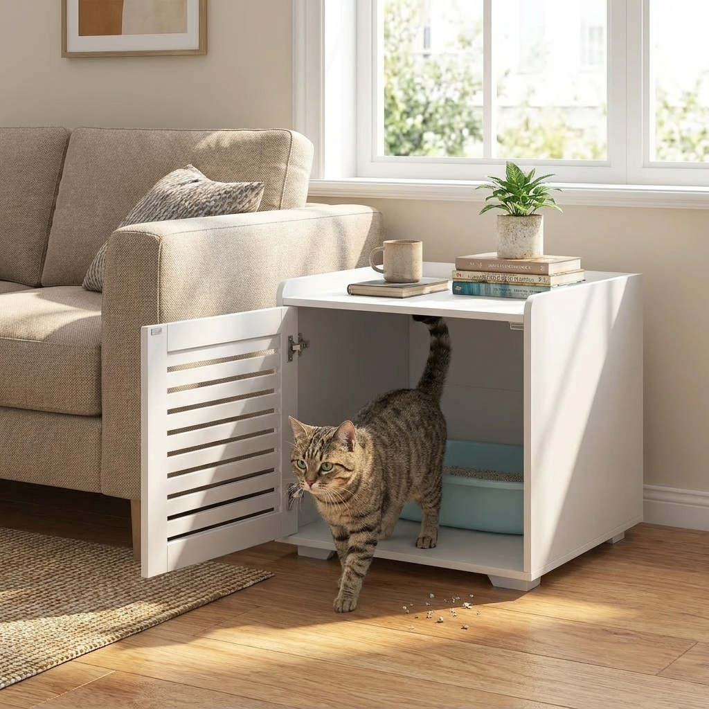 4-Step Carpeted Cat Dog Easy Climb Ladder