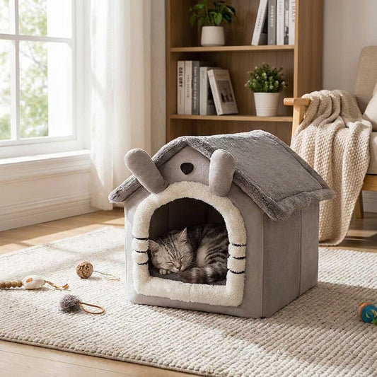 Igloo Fleece Pet Bed Cave House