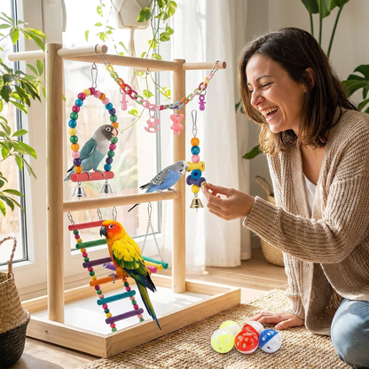 Bird Toy Set for Parakeets and Parrots