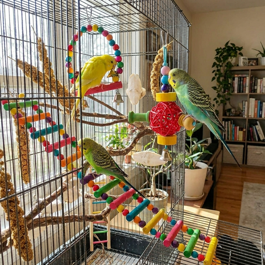 8 Pcs Parakeet Cockatiel Bird Toys