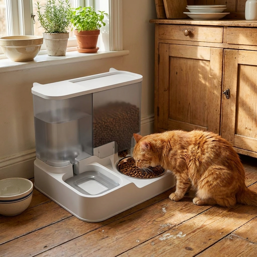 2 In1 Feeder Food Water Dispenser Bowl Automatic